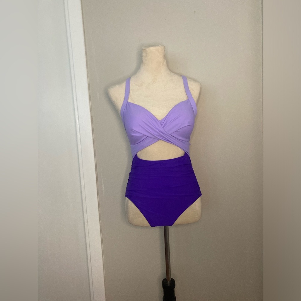 Eomenie Purple One Piece Swimsuit
